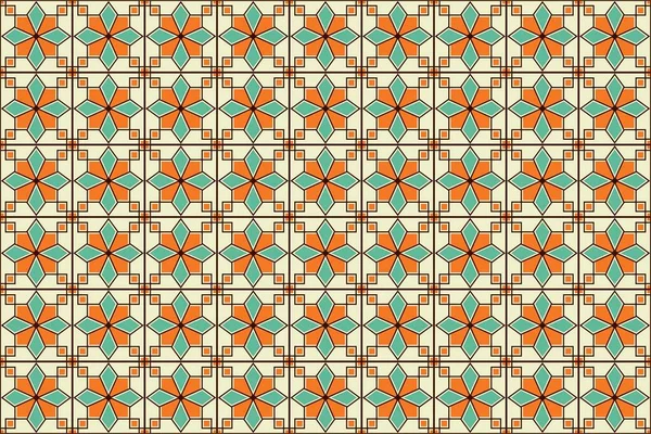 Keramische Fliese Geometrisches Muster Design Hintergrund — Stockvektor