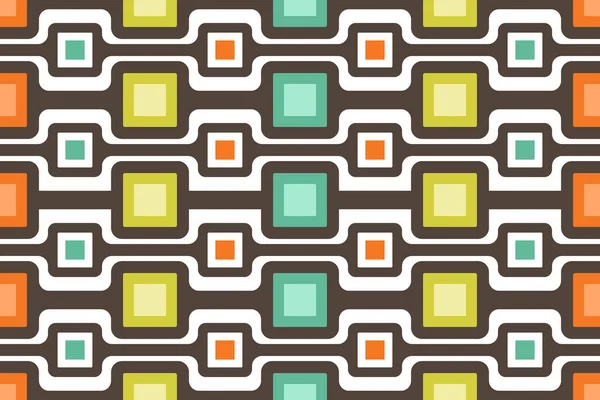 Geometrische Muster Retro Stil Farbe Design Illustration — Stockvektor