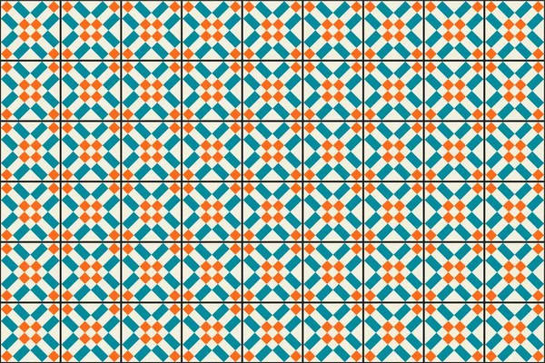 Geometrische Muster Keramikfliese Design Hintergrund — Stockvektor