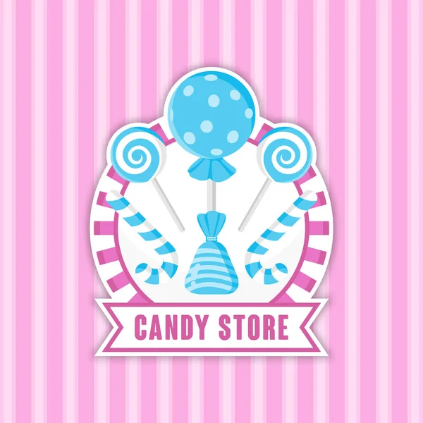 Candy Obchod Vektor Design Pozadí — Stockový vektor