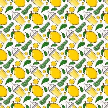 Limon suyu dikişsiz arkaplan çizimi