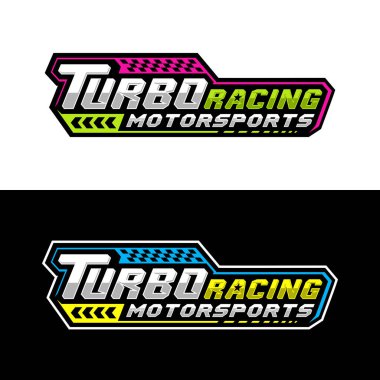 Turbo yarış motorsporları logo tasarımı koleksiyonu