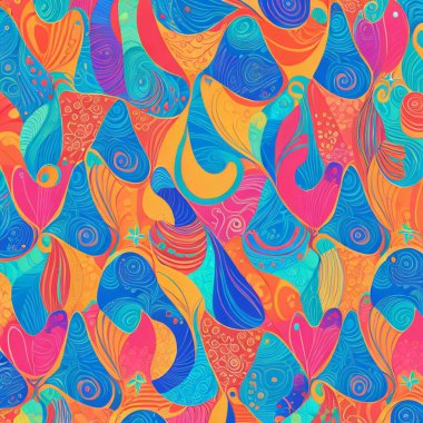 Gökyüzü Bulutu Soyut Grafik Resimleri