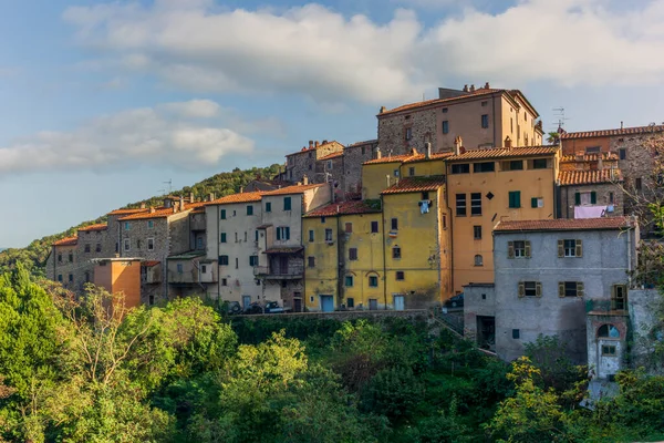 View Hilly Village Sassetta Tuscany — Stock Photo, Image