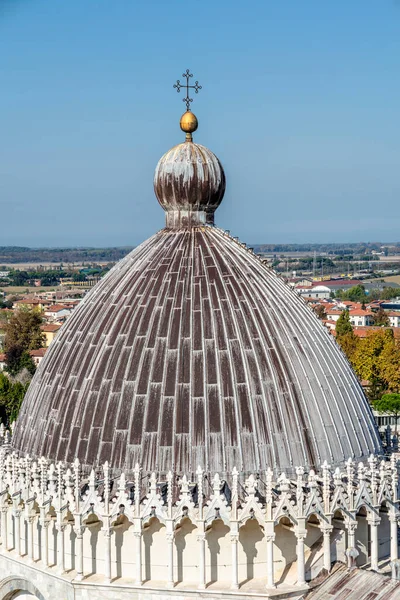 Detalhes Cúpula Telhado Catedral Pisa Dia Outono — Fotografia de Stock