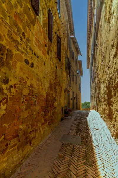 Романтические Узкие Средневековые Переулки Пьяцца Тоскане — стоковое фото