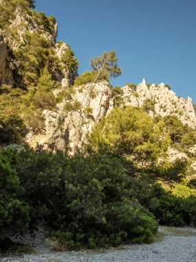 Fransa 'nın güneyinde Cassis yakınlarındaki Calanques Ulusal Parkı' nda