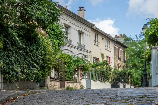 Dlážděné Ulice Pěkně Nízké Domy Campagne Paris Venkov Paříži — Stock fotografie