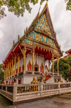 Tayland 'ın Trat şehrindeki Wat Klang tapınağı.