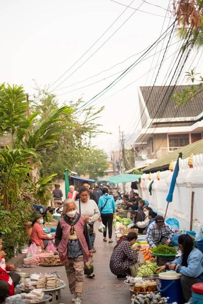 stock image LUANG PRABANG, LAOS - FEB 27, 2023: The Luang Prabang morning market is a wonderful place to find interesting and authentic food. 
