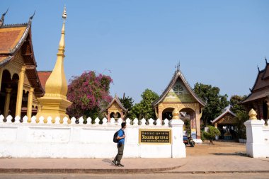 LUANG PRABANG, LAOS - 26 Şubat 2023 Wat Sene Souk Haram