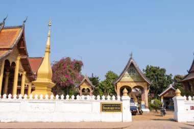 LUANG PRABANG, LAOS - 26 Şubat 2023 Wat Sene Souk Haram