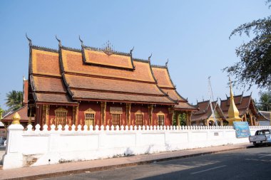 LUANG PRABANG, LAOS - 26 Şubat 2023 Wat Sene Souk Haram