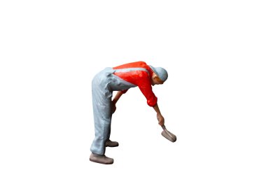 Minyatür insanlar kırpma yolu ile beyaz arkaplanda izole eder