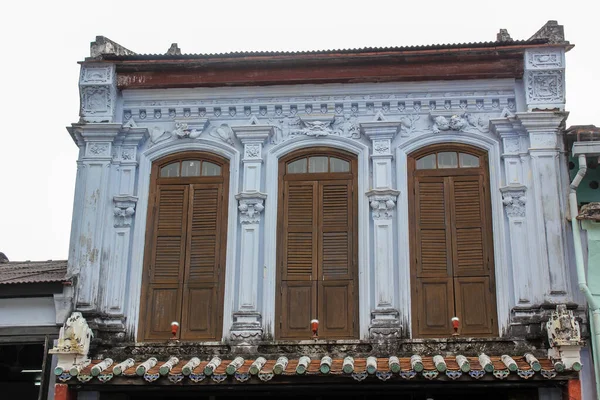 Georgetown Penang Malasia Noviembre 2012 Hermosas Ventanas Vintage Una Casa —  Fotos de Stock
