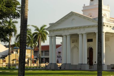 Malezya 'nın Penang kentindeki Georgetown' da eski bir sömürge dönemi kilisesinin dış cephesi..