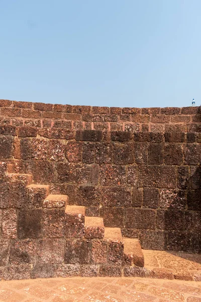Stappen Die Leiden Naar Wallen Van Het Oude Fort Aguada — Stockfoto