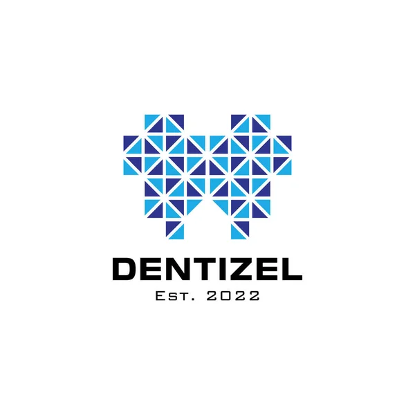 Diş hekimliği logosu tasarımı, dişçi logosu çizimi için soyut ve düşük polimer stili.