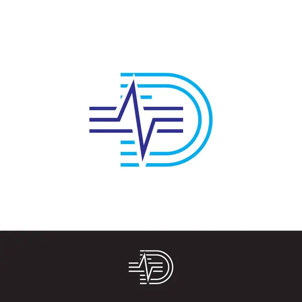 İlk D simgesi logo tasarımı illüstrasyonuyla Tıbbi Analiz