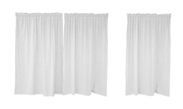 Κοντινό Πλάνο Λευκό Βαμβακερό Παράθυρο Curatin Μοτίβο Για Vintage Διακόσμηση — Φωτογραφία Αρχείου