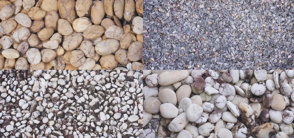 Zamknij Żwir Kamienie Drogowe Tło Kamienia Tekstura Małych Kamieni Ziemi — Zdjęcie stockowe