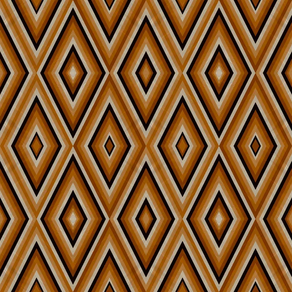 Kahverengi Bej Renkli Eşkenar Dörtgenlerle Kusursuz Geometrik Desen — Stok fotoğraf