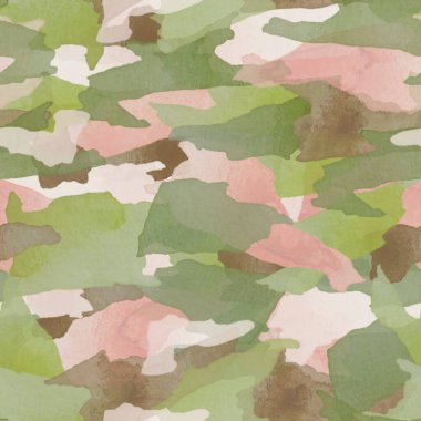 Pembe ve kahverengi renklerle suluboya desenli kusursuz rastgele lekeler.