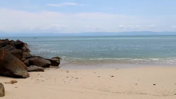 Tropiskt Landskap Stranden Punta Mita Mexiko Solig Dag — Stockvideo