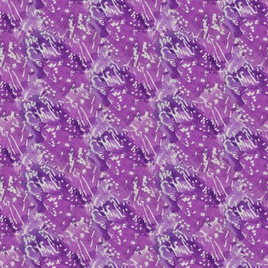 Sulu boya lekeleri ve mor renklerdeki çizikler, arkaplan ve dokudaki çizikler soyut tarzda kusursuz bir desen tasarladı.