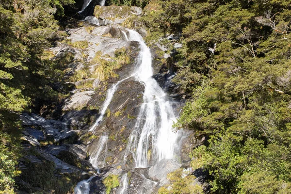 Καταρράκτης Στη Νέα Ζηλανδία Στο Νότιο Νησί Φυσικές Σκηνές Ταξιδιωτική — Φωτογραφία Αρχείου