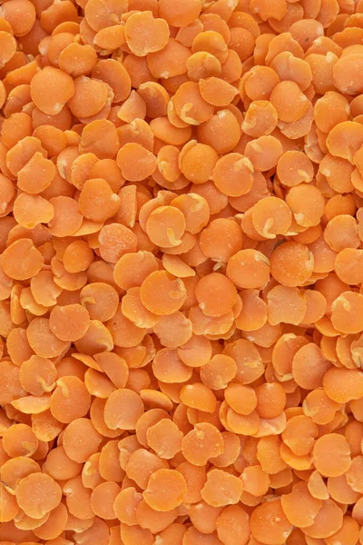 Lentilhas Vermelhas Cruas Todo Quadro Conceito Proteína Vegetal Foto Vertical — Fotografia de Stock