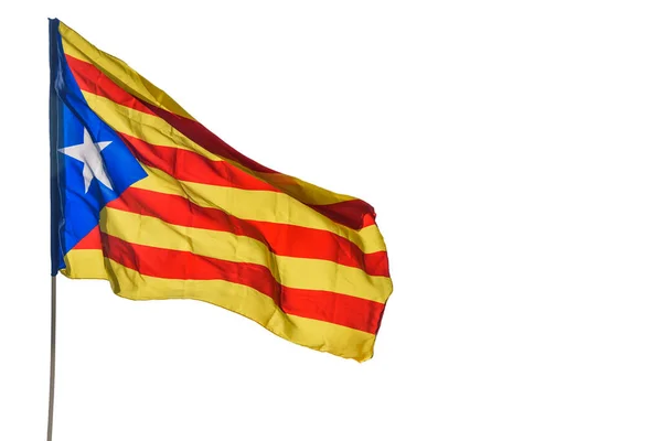 Estelada Katalońska Flaga Niepodległości Izolowane Białym Lub Przezroczystym Tle Png — Zdjęcie stockowe