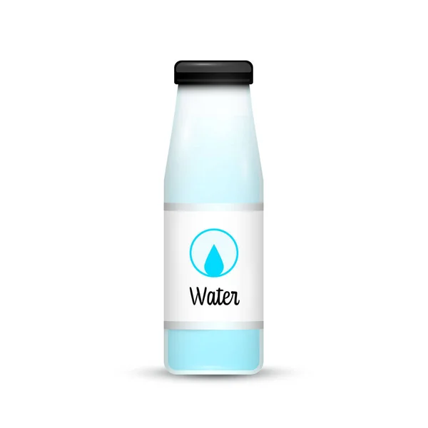 Wasser Glas Oder Plastikflasche Vektor — Stockvektor