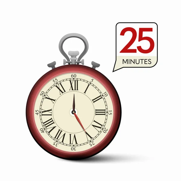Icône Horloge Chronomètre Minutes Vecteur — Image vectorielle