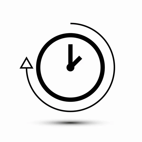 Klocka Ikonen Med Pil Vektor Tid Symbol — Stock vektor