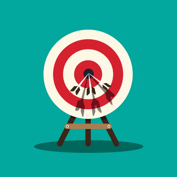 Bullseye Βέλη Διάνυσμα Εικονίδιο Στόχο Επιτυχία Στο Επιχειρηματικό Σύμβολο — Διανυσματικό Αρχείο