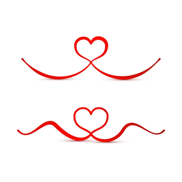 Διανυσματικές Καρδιές Απομονωμένες Λευκό Φόντο Σύμβολα Καρδιάς — Διανυσματικό Αρχείο