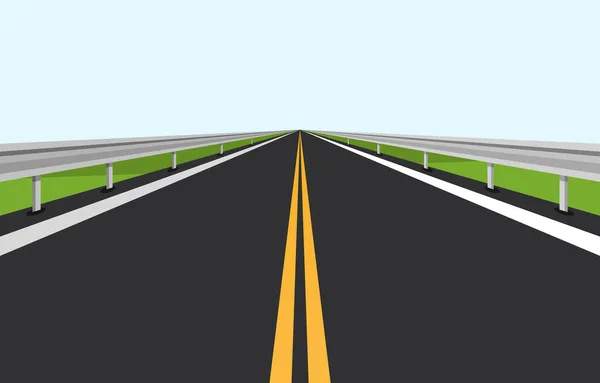 Illustration Vectorielle Route Asphaltée Vide — Image vectorielle