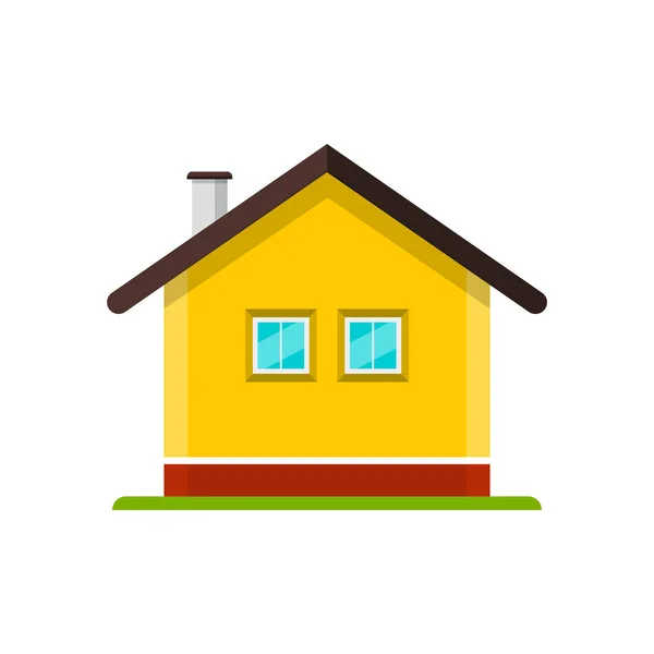 Ikon Rumah Simbol Eksterior Rumah Keluarga Vektor Diisolasi Pada Latar - Stok Vektor