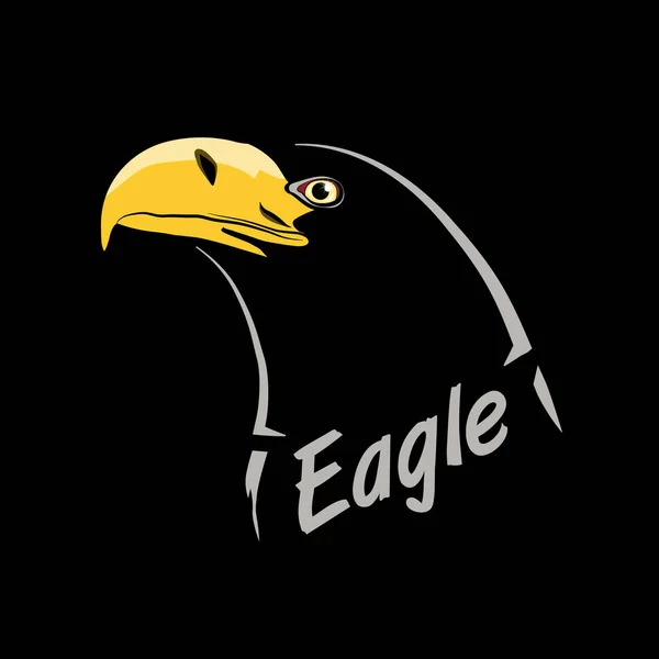 Eagle Symbol Black Background Vector — Stock Vector