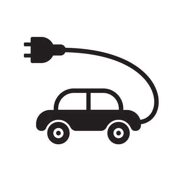 汽车充电符号 在白色背景上隔离插座向量的车辆 — 图库矢量图片#