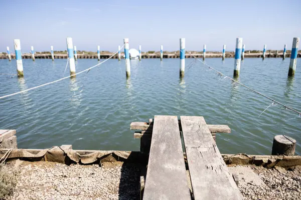 stock image Empty pier, Grado, Italy, Europe