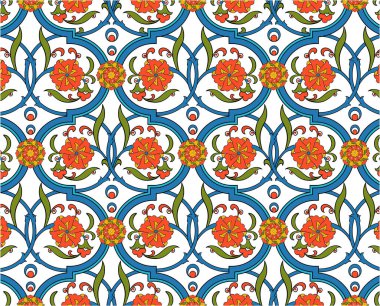 Ottoman ancient Turkish patterns, motifs clipart