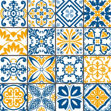 Türk seramik desen koleksiyonu. Türk stilize desenli seramik fayanslar. Kusursuz yatay desen. Etnik ve arabesk motifleriyle seramik fayanslar oluşturuldu.