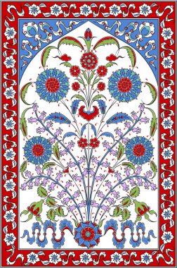 Türk Süs Sanatı, Yazdırılabilir Sanat, Osmanlı Iznik Döşeme Tasarımı Sanat
