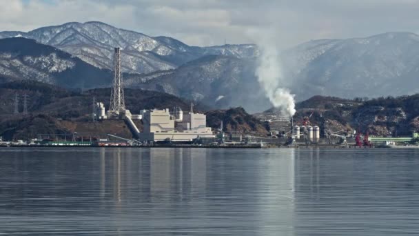 Time Lapse Thermal Power Station Fukui Prefecture Japan — Stock Video