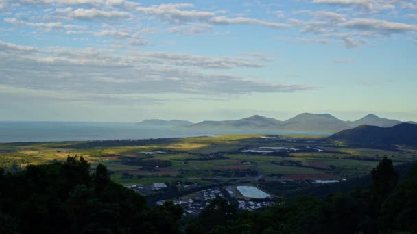 Ttime Lapse Taken Kuranda Looking Farmland North Cairns City Cairns — Stock Video