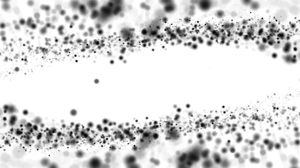 白い背景に黒い粒子やボケ スポットやポイントのパターンから現代のコンピュータモノクロームの背景 大小の点や汚れ スプレーブラックペイント — ストック写真