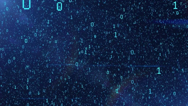 バイナリコードは 画面上の数字と青の背景 マイニング暗号通貨とビットコインの概念 ウェブ開発者 デジタルコンピュータコード プログラミング コーディング — ストック写真