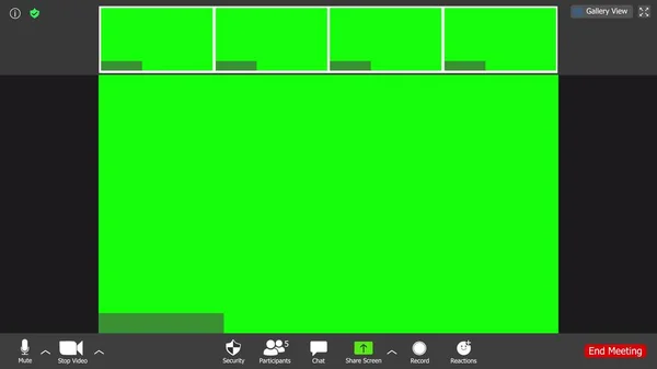 Skjermvisning Videomøteoppsett Monitor Video Call Meeting Conference Interface Perfekt Design – stockfoto